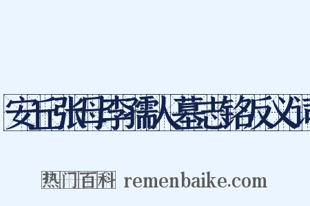 安丘张母李孺人墓志铭反义词是什么意思的图片
